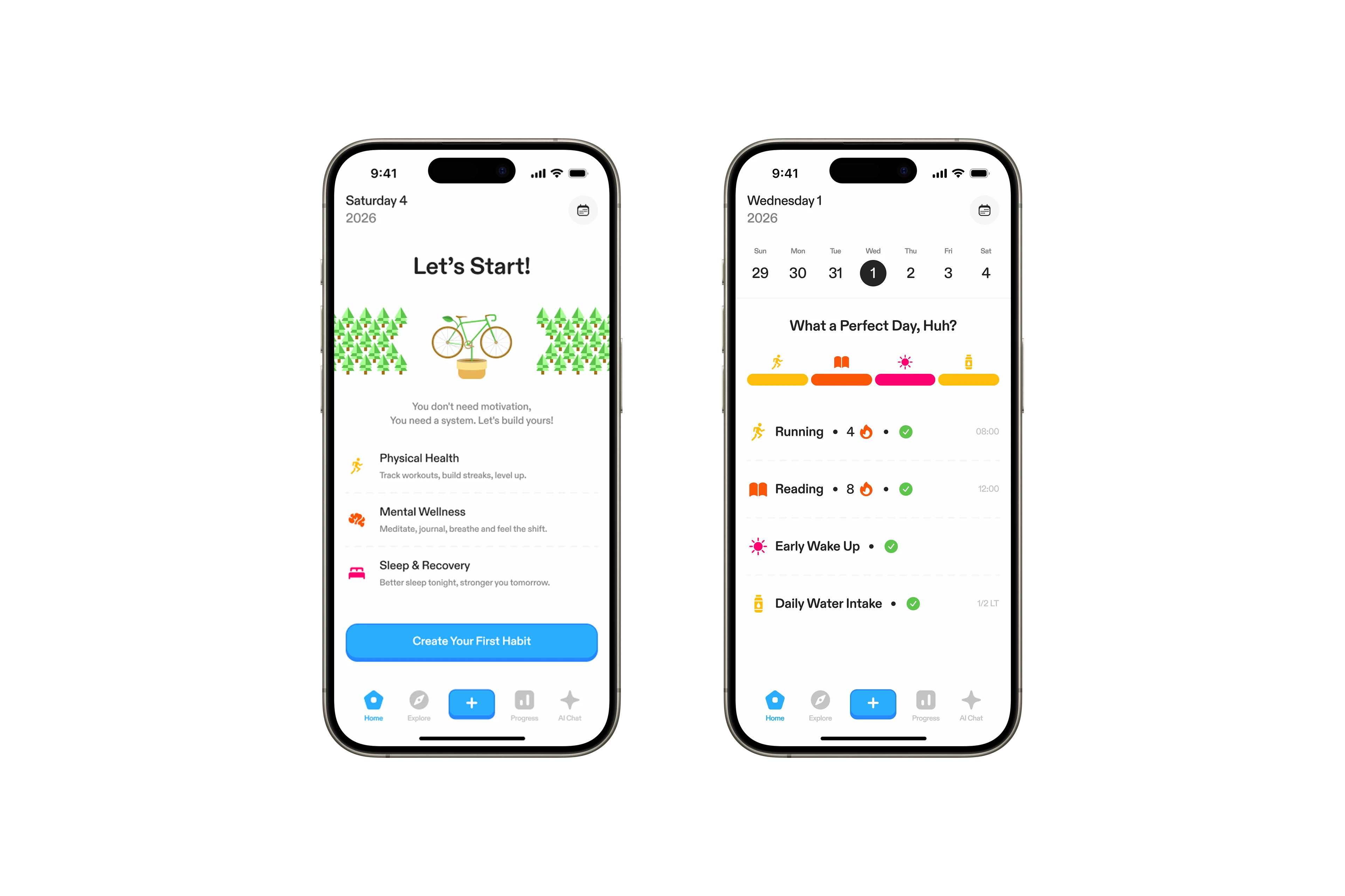 HABIT TRACKER Habit Tracker & Mobile App UI Design Preview 1